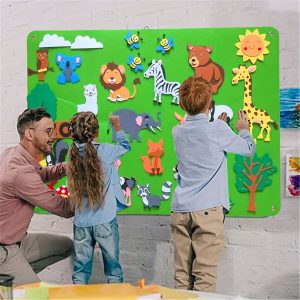 Interactive Felt Story Board Set For Kids: Animal Figures, Wall Hanging Gift, Fun & Educational Game! Christmas Halloween Thanksgiving gifts