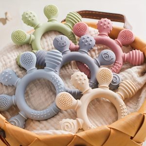 BPA-Free Silicone Teething Toy for Babies: Food Grade, Safe for 0-3 Years Old