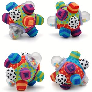 3D Sensory Ball Rattle for Babies: Baby Hand Grab Toy for 0-1 Year Olds - Halloween, Christmas, Thanksgiving Gifts