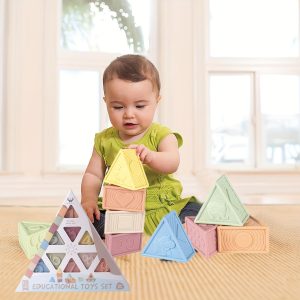 Youngsters Blocks Toys, Sensory Toys for 6Months Soft Youngsters Stacking Blocks, Youngsters Youngsters Essentials Teething Youngsters Toys, Sensory Toys Play Early Educational Learning Stacking Blocks, Youngsters Learning Toys for Boy Girl Christmas Birthday Gifts (color random)