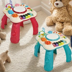 Multifunctional Learning Table with Music, Lights & Animal Shape Recognition for Toddlers - Educational Gift for Boys & Girls